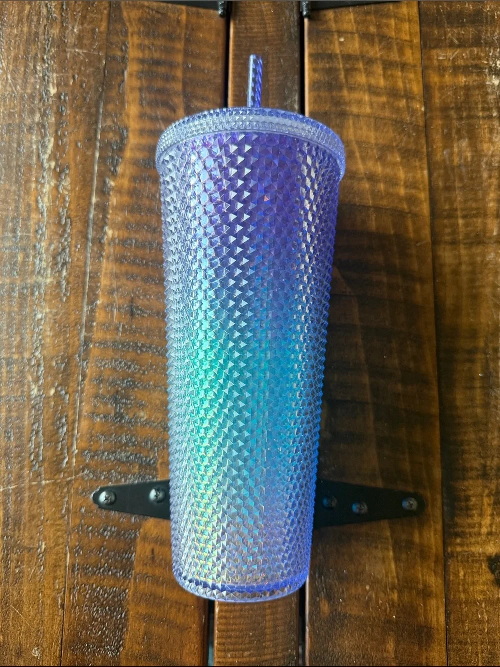 Starbucks Holiday Iridescent Studded Tumbler 24oz Purple Pink Venti Cold Cup
